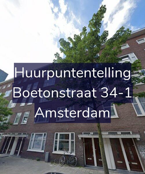 Foto gevel Huurpuntentelling voor Boetonstraat 34-1, Amsterdam