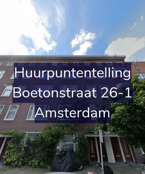 Foto gevel Huurpuntentelling voor Boetonstraat 26-1, Amsterdam