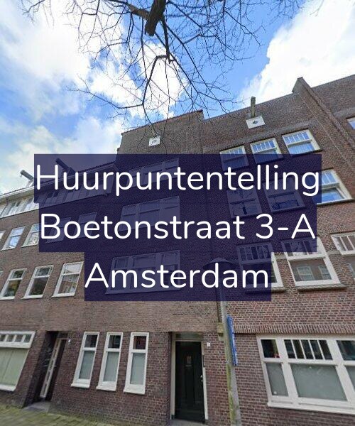 Foto gevel Huurpuntentelling voor Boetonstraat 3-A, Amsterdam