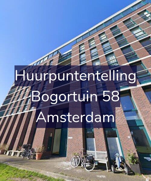 Foto gevel Huurpuntentelling voor Bogortuin 58, Amsterdam