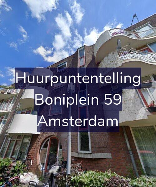 Foto gevel Huurpuntentelling voor Boniplein 59, Amsterdam
