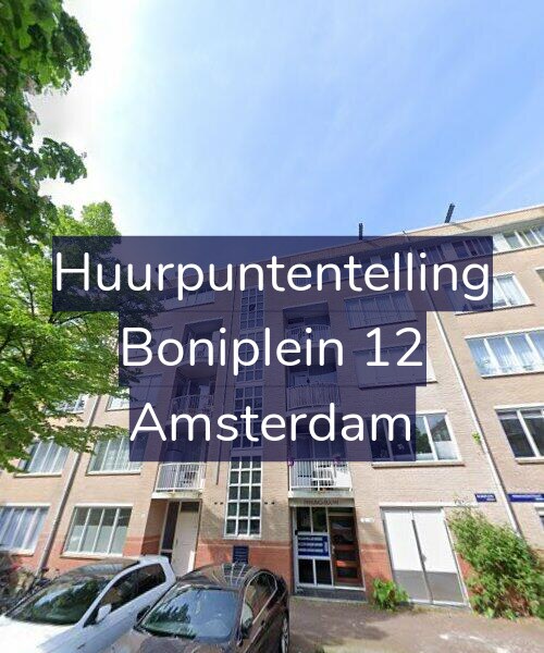 Foto gevel Huurpuntentelling voor Boniplein 12, Amsterdam