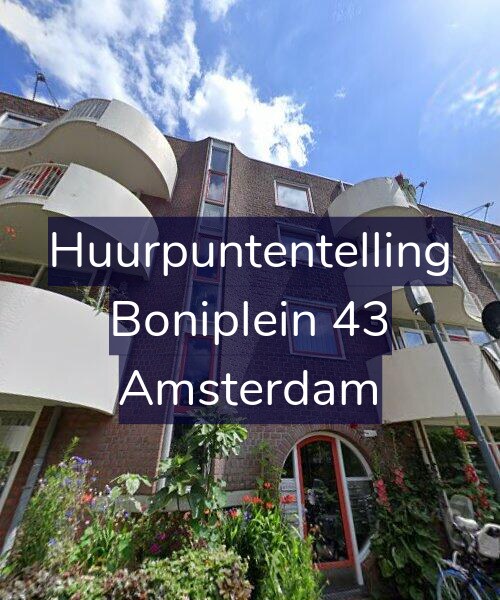 Foto gevel Huurpuntentelling voor Boniplein 43, Amsterdam