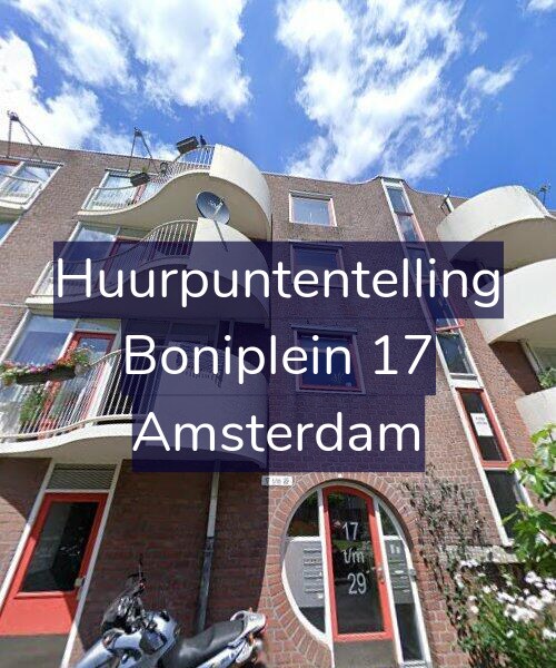 Foto gevel Huurpuntentelling voor Boniplein 17, Amsterdam