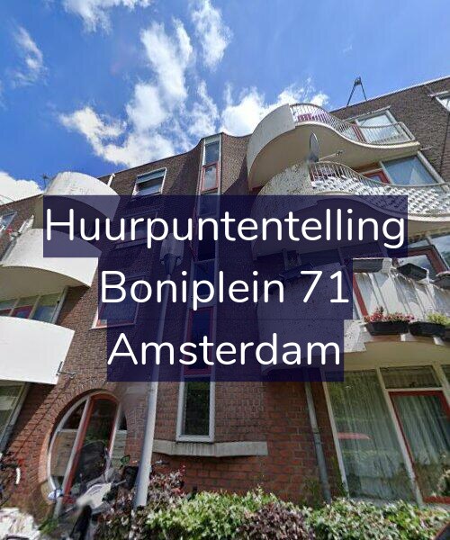 Foto gevel Huurpuntentelling voor Boniplein 71, Amsterdam