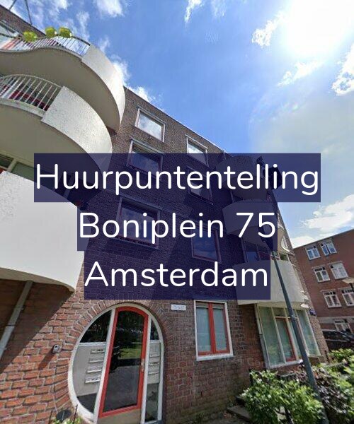 Foto gevel Huurpuntentelling voor Boniplein 75, Amsterdam