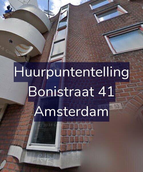 Foto gevel Huurpuntentelling voor Bonistraat 41, Amsterdam