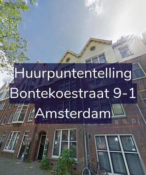 Foto gevel Huurpuntentelling voor Bontekoestraat 9-1, Amsterdam