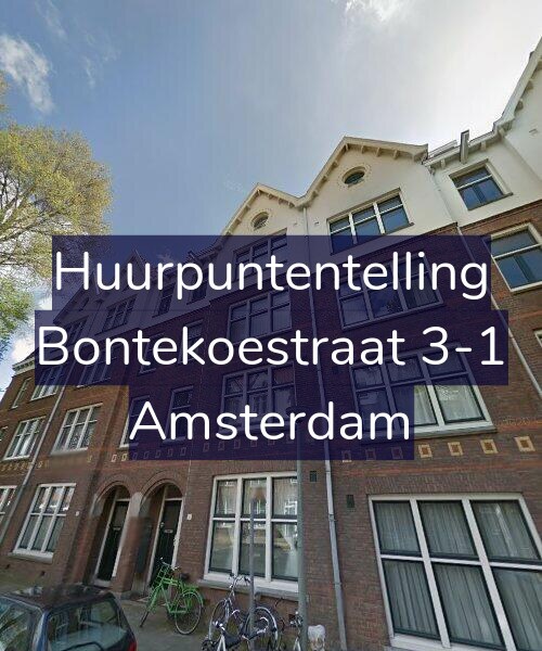 Foto gevel Huurpuntentelling voor Bontekoestraat 3-1, Amsterdam
