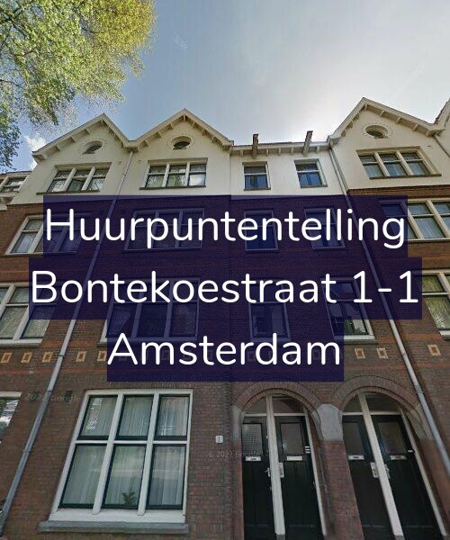Foto gevel Huurpuntentelling voor Bontekoestraat 1-1, Amsterdam