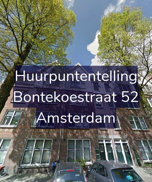 Foto gevel Huurpuntentelling voor Bontekoestraat 52, Amsterdam