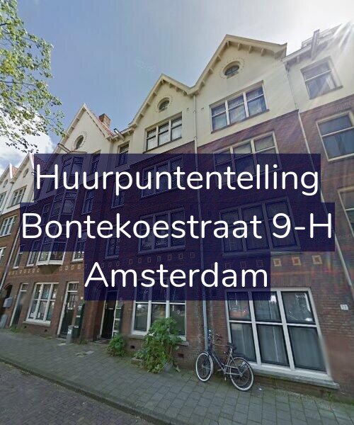 Foto gevel Huurpuntentelling voor Bontekoestraat 9-H, Amsterdam