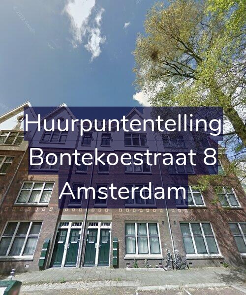 Foto gevel Huurpuntentelling voor Bontekoestraat 8, Amsterdam