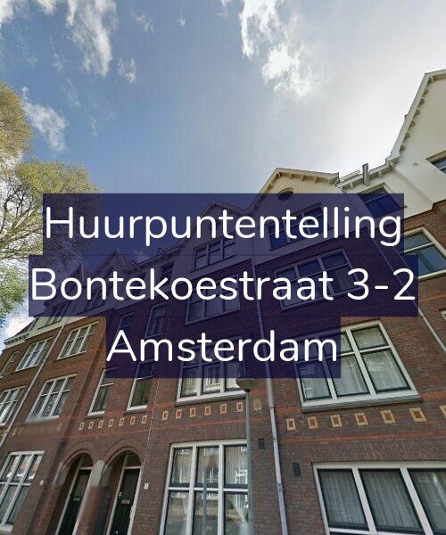 Foto gevel Huurpuntentelling voor Bontekoestraat 3-2, Amsterdam