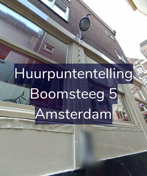 Foto gevel Huurpuntentelling voor Boomsteeg 5, Amsterdam