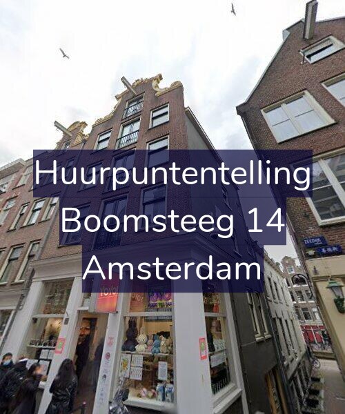 Foto gevel Huurpuntentelling voor Boomsteeg 14, Amsterdam