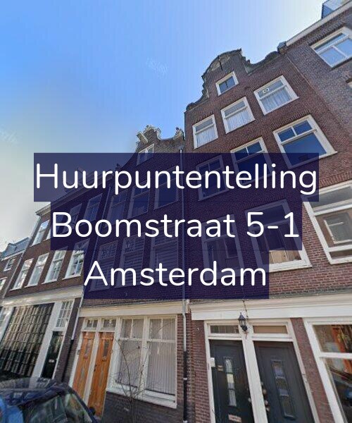 Foto gevel Huurpuntentelling voor Boomstraat 5-1, Amsterdam