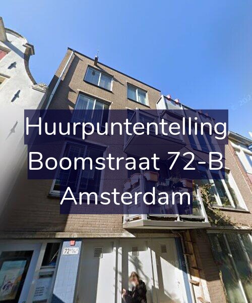 Foto gevel Huurpuntentelling voor Boomstraat 72-B, Amsterdam