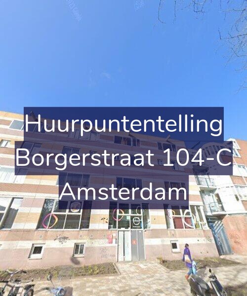 Foto gevel Huurpuntentelling voor Borgerstraat 104-C, Amsterdam