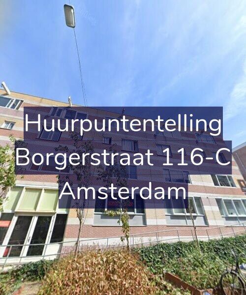 Foto gevel Huurpuntentelling voor Borgerstraat 116-C, Amsterdam