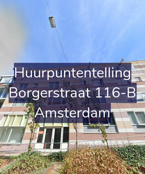 Foto gevel Huurpuntentelling voor Borgerstraat 116-B, Amsterdam