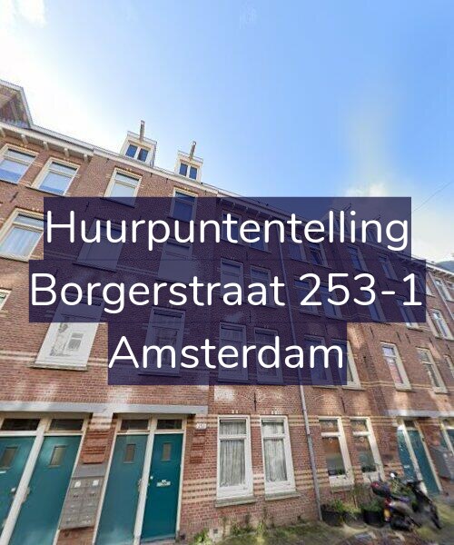 Foto gevel Huurpuntentelling voor Borgerstraat 253-1, Amsterdam