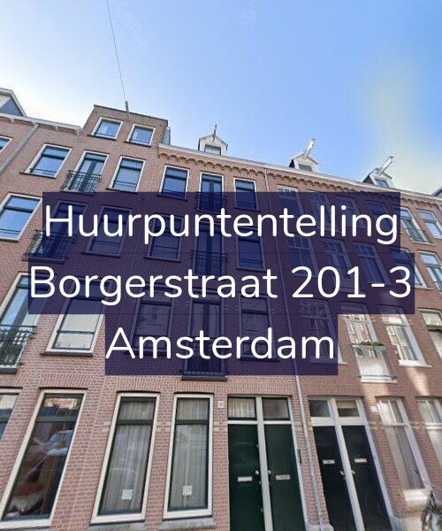 Foto gevel Huurpuntentelling voor Borgerstraat 201-3, Amsterdam