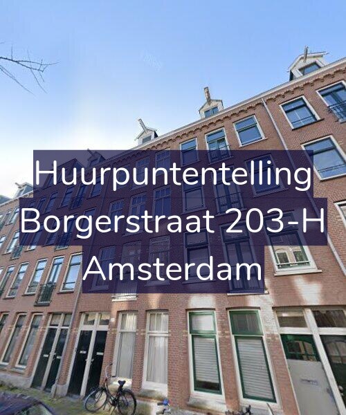 Foto gevel Huurpuntentelling voor Borgerstraat 203-H, Amsterdam