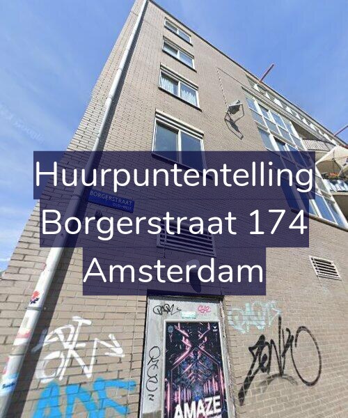 Foto gevel Huurpuntentelling voor Borgerstraat 174, Amsterdam