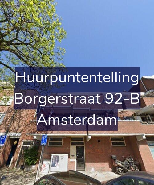 Foto gevel Huurpuntentelling voor Borgerstraat 92-B, Amsterdam