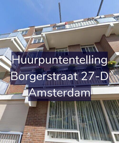 Foto gevel Huurpuntentelling voor Borgerstraat 27-D, Amsterdam
