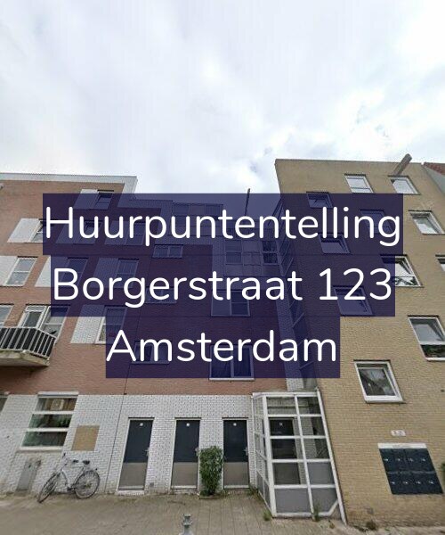 Foto gevel Huurpuntentelling voor Borgerstraat 123, Amsterdam