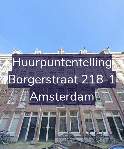 Foto gevel Huurpuntentelling voor Borgerstraat 218-1, Amsterdam