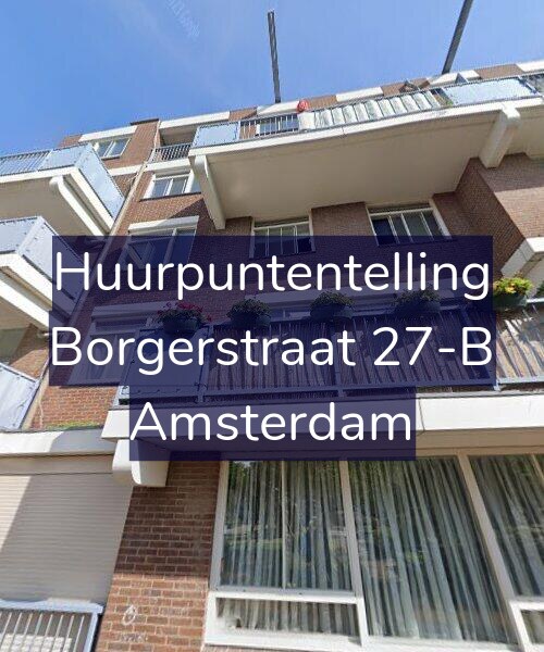 Foto gevel Huurpuntentelling voor Borgerstraat 27-B, Amsterdam