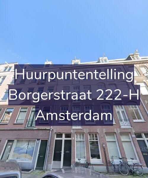 Foto gevel Huurpuntentelling voor Borgerstraat 222-H, Amsterdam