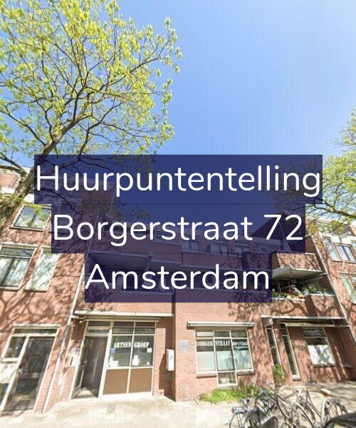Foto gevel Huurpuntentelling voor Borgerstraat 72, Amsterdam