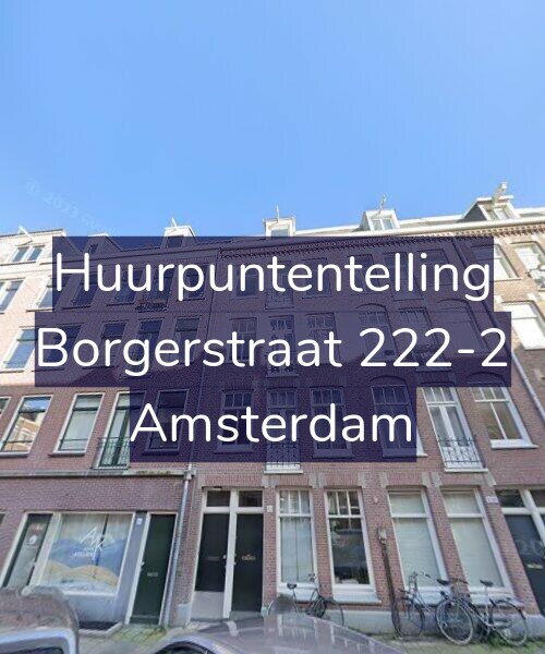 Foto gevel Huurpuntentelling voor Borgerstraat 222-2, Amsterdam