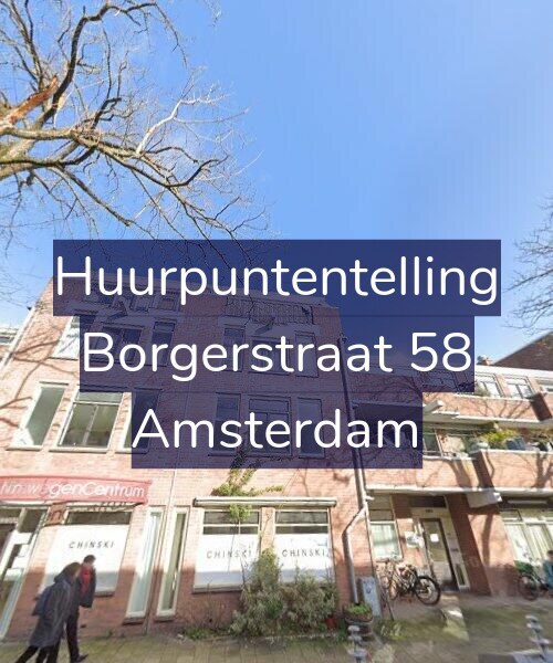 Foto gevel Huurpuntentelling voor Borgerstraat 58, Amsterdam