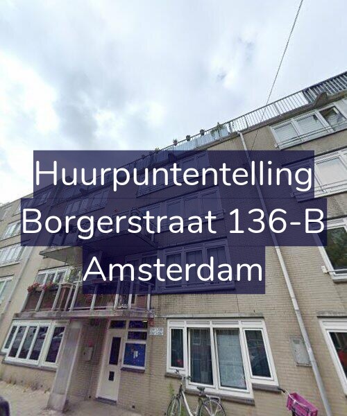 Foto gevel Huurpuntentelling voor Borgerstraat 136-B, Amsterdam