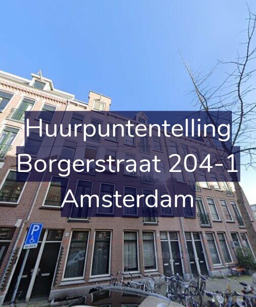 Foto gevel Huurpuntentelling voor Borgerstraat 204-1, Amsterdam