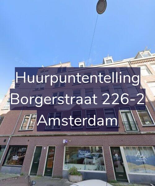 Foto gevel Huurpuntentelling voor Borgerstraat 226-2, Amsterdam