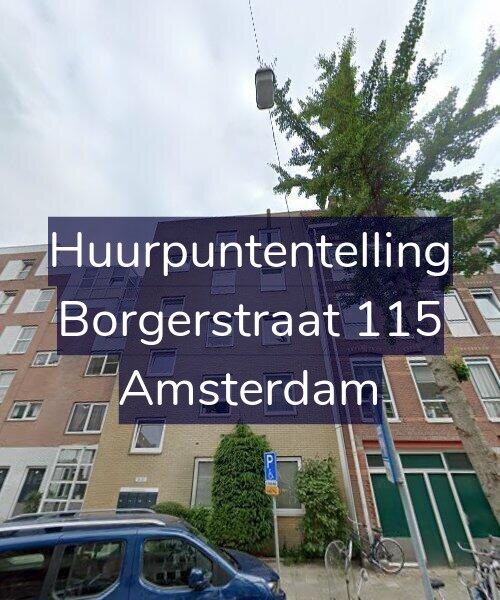 Foto gevel Huurpuntentelling voor Borgerstraat 115, Amsterdam
