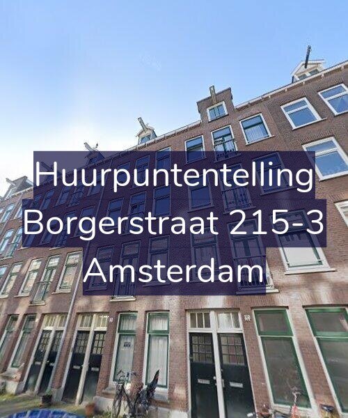 Foto gevel Huurpuntentelling voor Borgerstraat 215-3, Amsterdam
