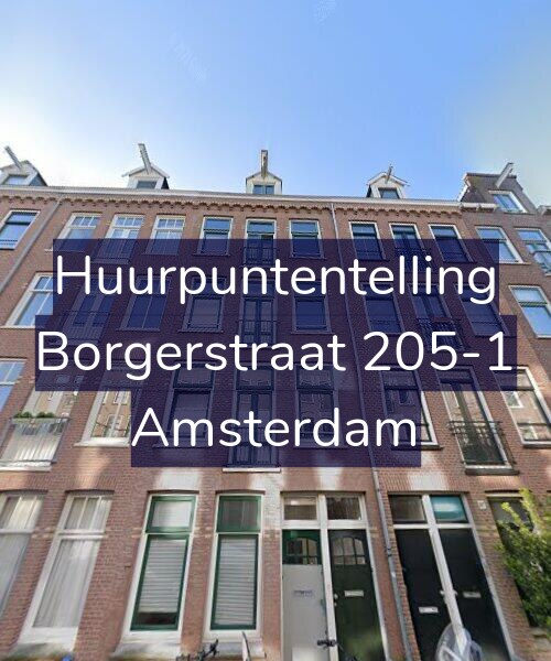 Foto gevel Huurpuntentelling voor Borgerstraat 205-1, Amsterdam