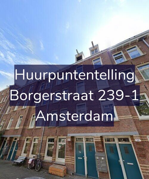 Foto gevel Huurpuntentelling voor Borgerstraat 239-1, Amsterdam