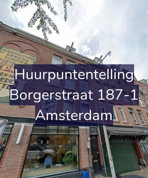 Foto gevel Huurpuntentelling voor Borgerstraat 187-1, Amsterdam