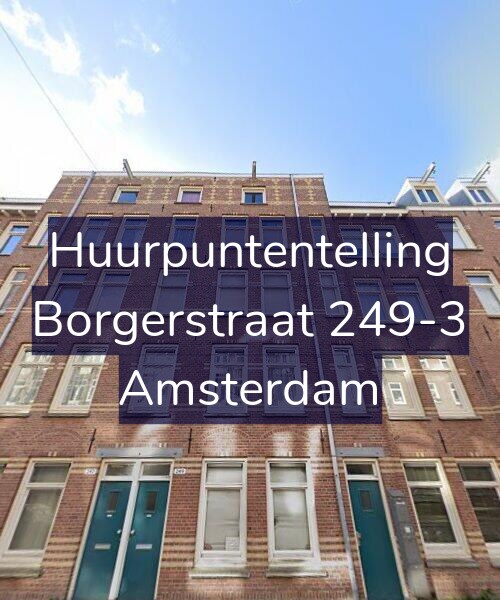 Foto gevel Huurpuntentelling voor Borgerstraat 249-3, Amsterdam