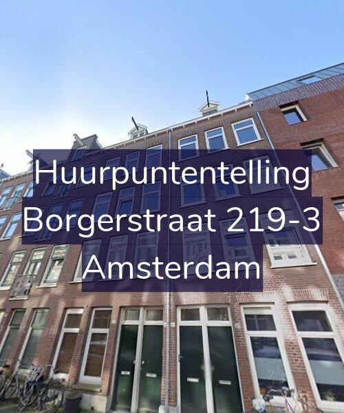Foto gevel Huurpuntentelling voor Borgerstraat 219-3, Amsterdam