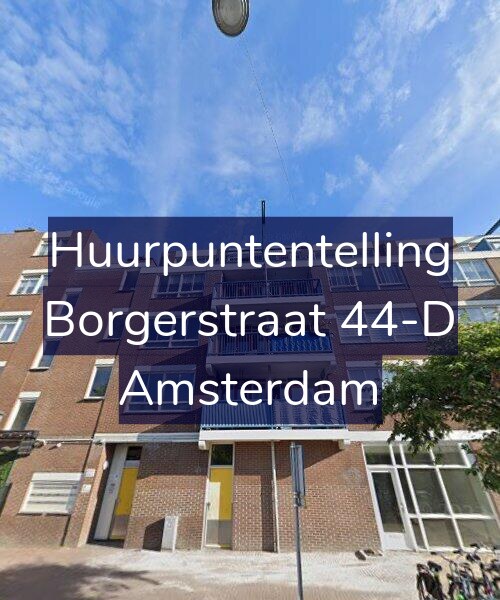 Foto gevel Huurpuntentelling voor Borgerstraat 44-D, Amsterdam