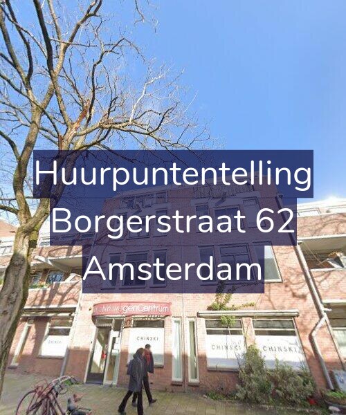 Foto gevel Huurpuntentelling voor Borgerstraat 62, Amsterdam